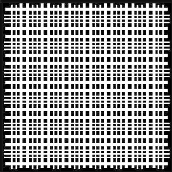 The Crafters Workshop Plaid Fringe   Stencil - Schablone 6x6"