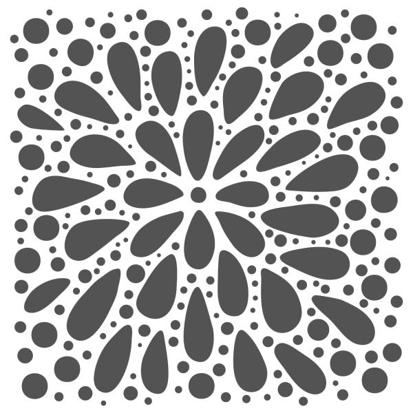 The Crafters Workshop Explosion   Stencil - Schablone 6x6"