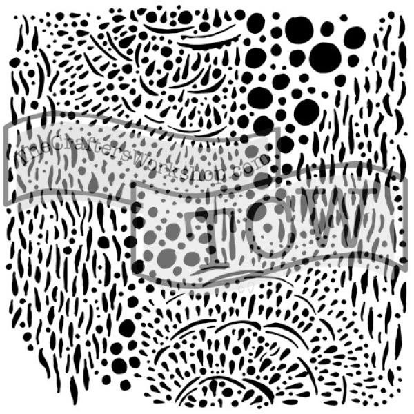 The Crafters Workshop Sea Bubbles   Stencil - Schablone 6x6"