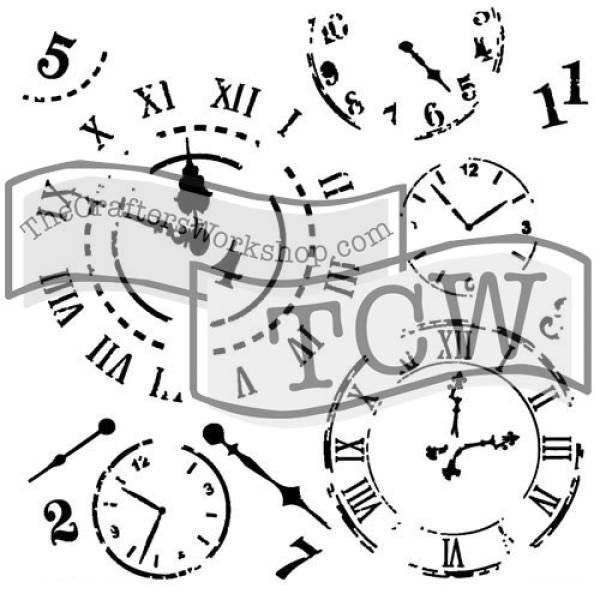 The Crafters Workshop Time Travel Stencil - Schablone 