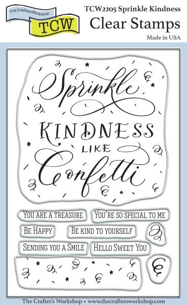 The Crafters Workshop Sprinkle Kindness   Clear Stamp