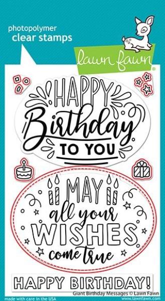 Lawn Fawn Craft Dies - Giant Birthday Messages