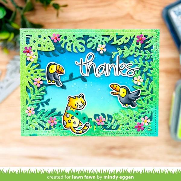 Lawn Fawn Craft Dies - Tropical Leaves Backdrop