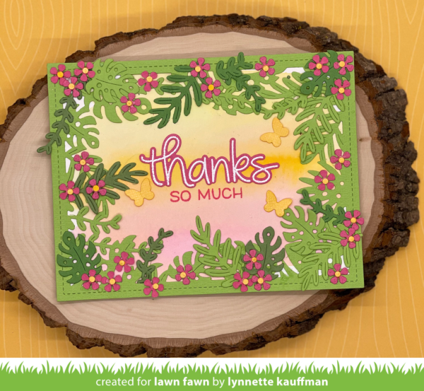 Lawn Fawn Craft Dies - Tropical Leaves Backdrop