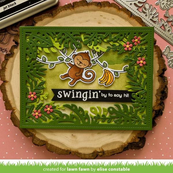 Lawn Fawn Craft Dies - Tropical Leaves Backdrop