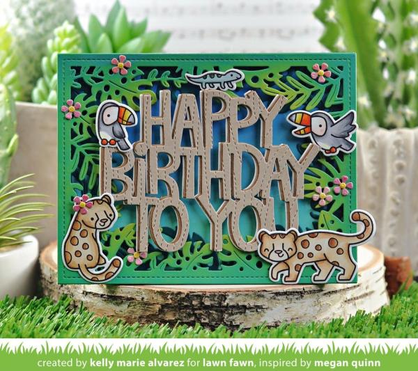 Lawn Fawn Craft Dies - Tropical Leaves Backdrop