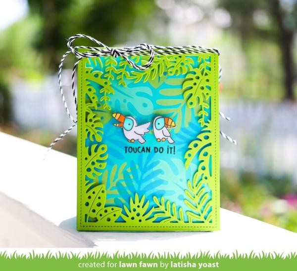 Lawn Fawn Craft Dies - Tropical Leaves Backdrop