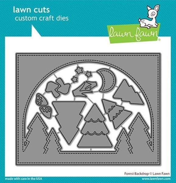 Lawn Fawn Craft Dies - Forest Backdrop