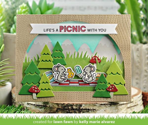 Lawn Fawn Craft Dies - Forest Backdrop