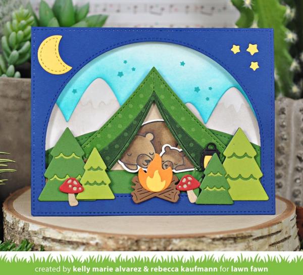 Lawn Fawn Craft Dies - Forest Backdrop