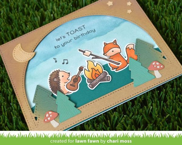 Lawn Fawn Craft Dies - Forest Backdrop