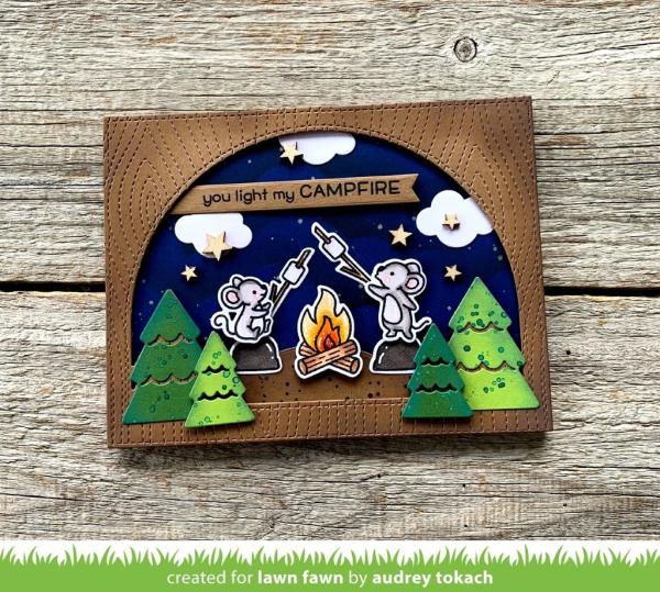 Lawn Fawn Craft Dies - Forest Backdrop