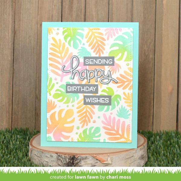 Lawn Fawn Stencil - Schablone - Tropical Leaves Background Stencils (2pcs)