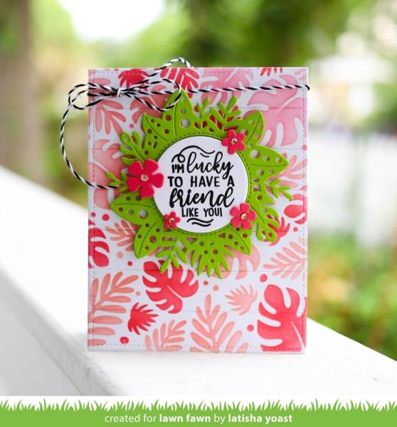 Lawn Fawn Stencil - Schablone - Tropical Leaves Background Stencils (2pcs)