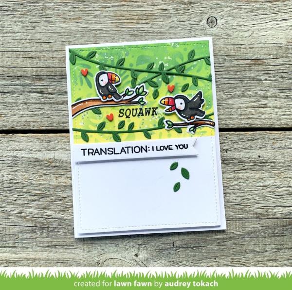 Lawn Fawn Stencil - Schablone - Tropical Leaves Background Stencils (2pcs)