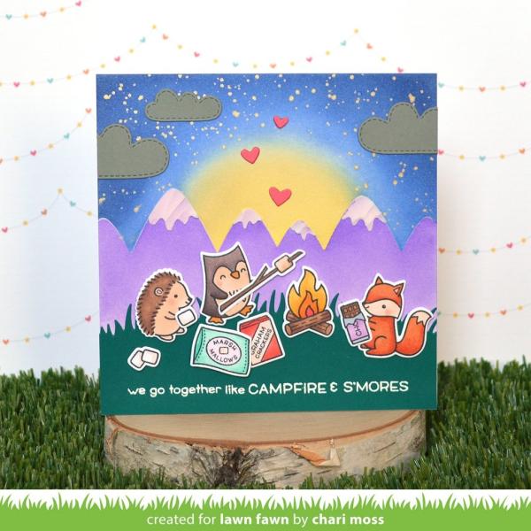 Lawn Fawn Stencil - Schablone - Mountain Stencils