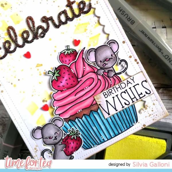 Time For Tea Clear Stamps Hello Cupcake 