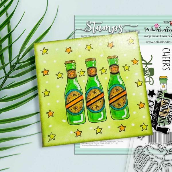 Polkadoodles Stempel "Cheers and Beers" Clear Stamp-Set