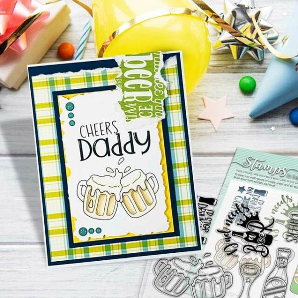 Polkadoodles Stempel "Cheers and Beers" Clear Stamp-Set