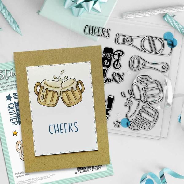 Polkadoodles Stempel "Cheers and Beers" Clear Stamp-Set