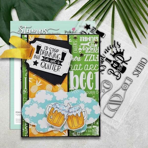 Polkadoodles Stempel "Cheers and Beers" Clear Stamp-Set