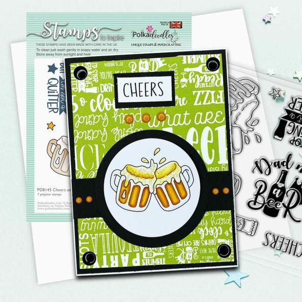 Polkadoodles Stempel "Cheers and Beers" Clear Stamp-Set