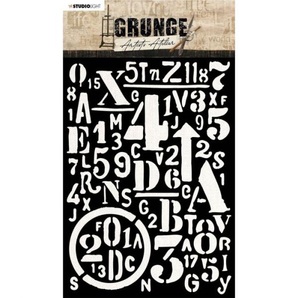 Studio Light - Schablone - Mask Background letters and numbers Artist’s atelier nr.13