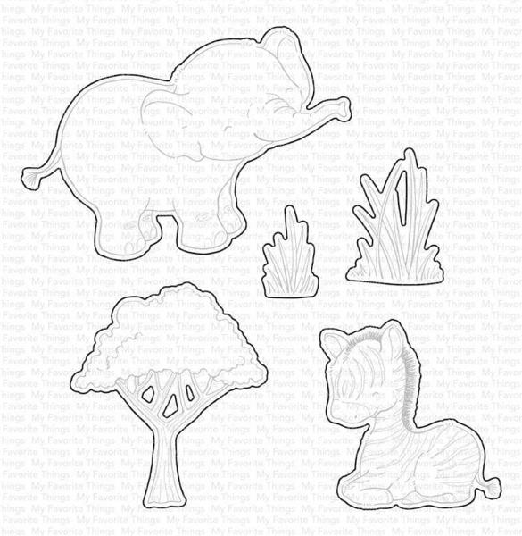 My Favorite Things Die-namics "Sweetest Safari Set 1" | Stanzschablone | Stanze | Craft Die