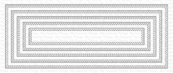 My Favorite Things Die-namics "Slimline Double Stitched Rectangle Stax" | Stanzschablone | Stanze | Craft Die