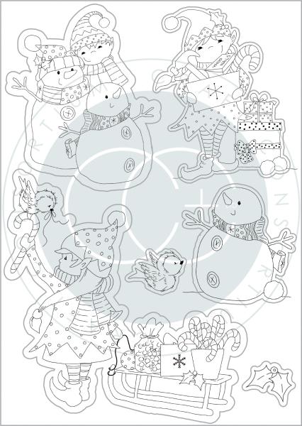 Craft Consortium Made by Elves Candy Clear Stamps 