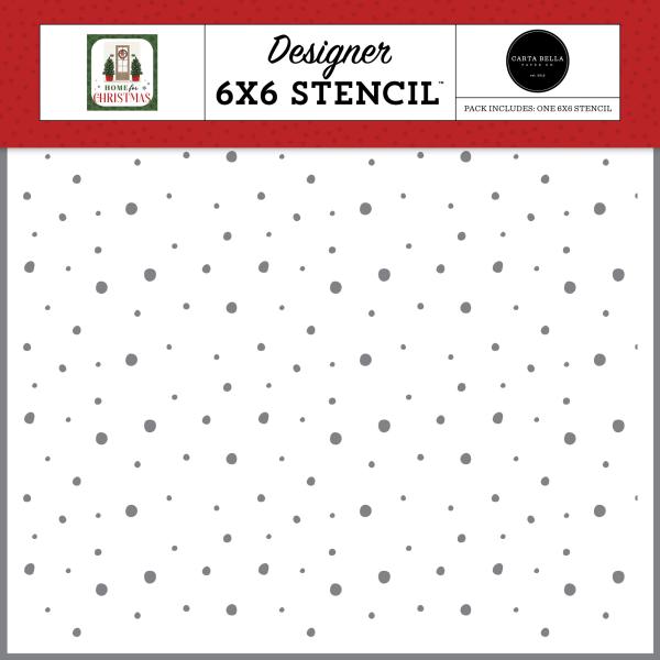 Carta Bella "Snow Much Fun" Stencil - Schablone 6x6"