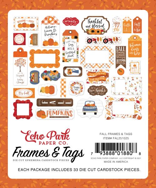 Echo Park "Fall" Frames & Tags