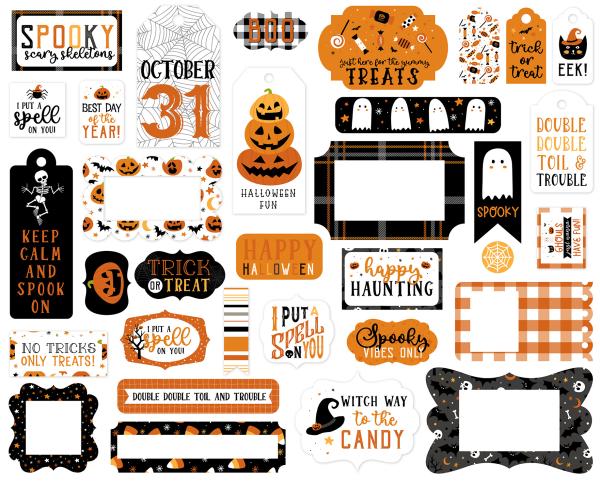 Echo Park "Halloween Party" Ephemera Frames & Tags