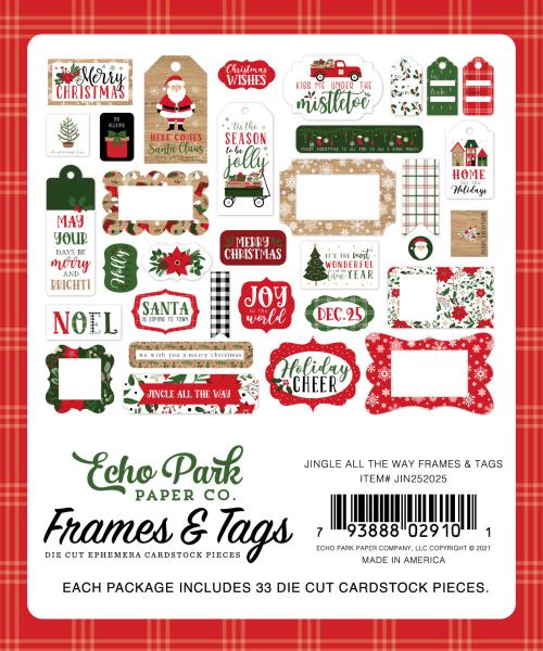 Echo Park "Jingle All The Way" Frames & Tags