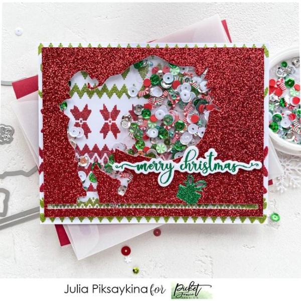 Picket Fence Studios Fireplace Stockings Sequin Mix  Pailetten