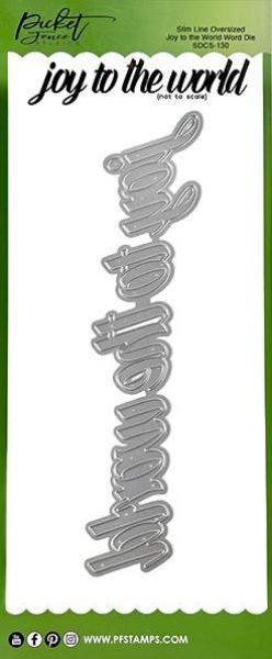 Picket Fence Studios Slim Line Oversized Joy to the World Word 4x10 Inch Die (SDCS-130)