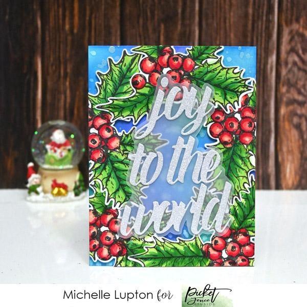 Picket Fence Studios Slim Line Oversized Joy to the World Word 4x10 Inch Die (SDCS-130)