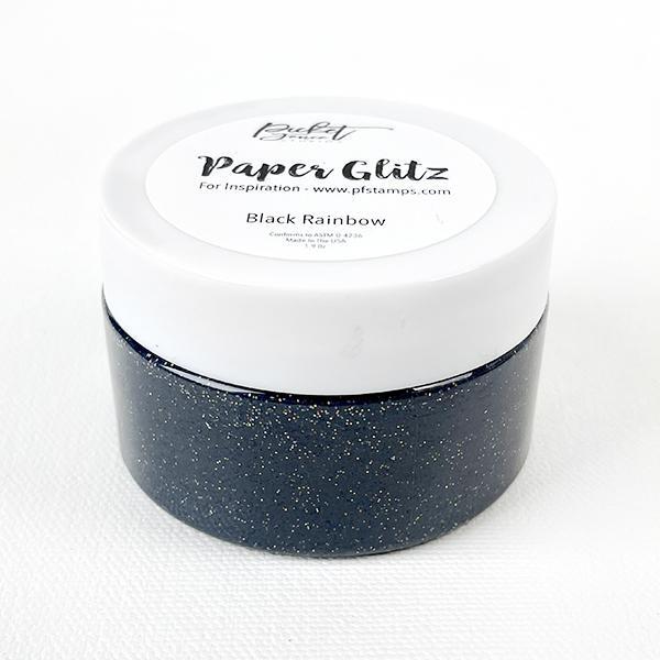 Picket Fence Studios Paper Glitz Black Rainbow 1.9 oz 