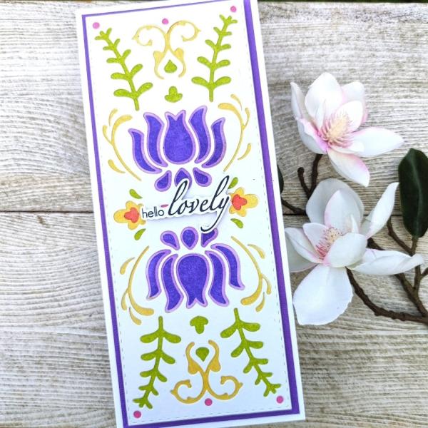 LDRS-Creative Folk Art Slim Line Layering Stencils (3pcs)  Stencil