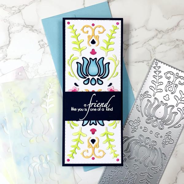 LDRS-Creative Folk Art Slim Line Layering Stencils (3pcs)  Stencil