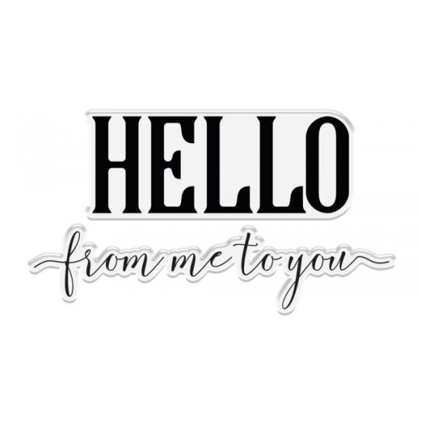 Crafters Companion - Brush Hello From Me To You  - Clear Stamps