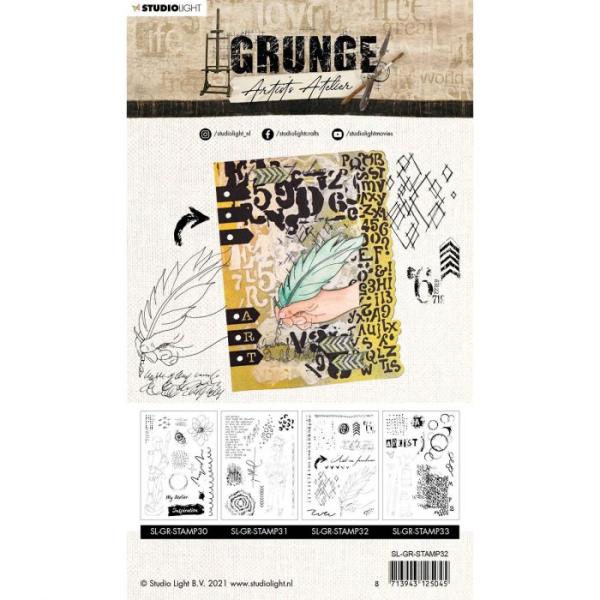 Studio Light - Clear Stamp Grung Feather Artist’s atelier nr.32