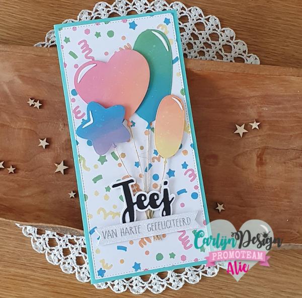 Carlijn Design Slimline Confetti   Stencil - Schablone 