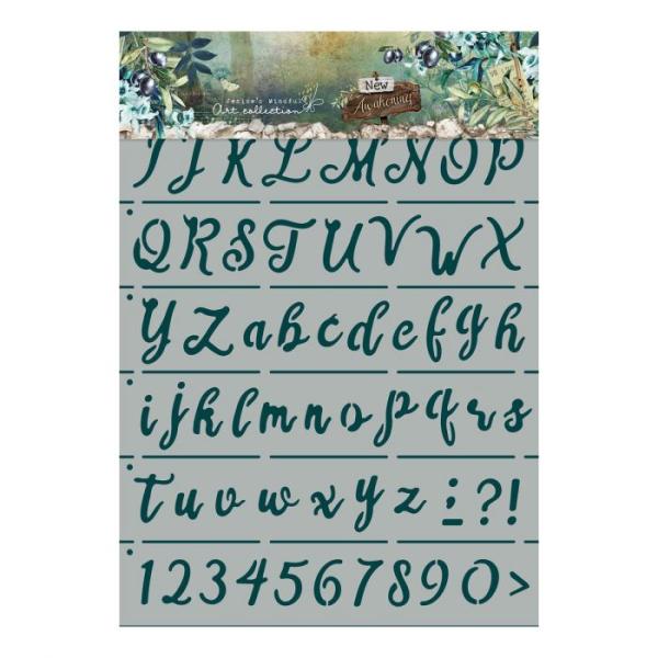 Studio Light - Schablone -  New awakening mask stencil Alphabet handlettering nr.07