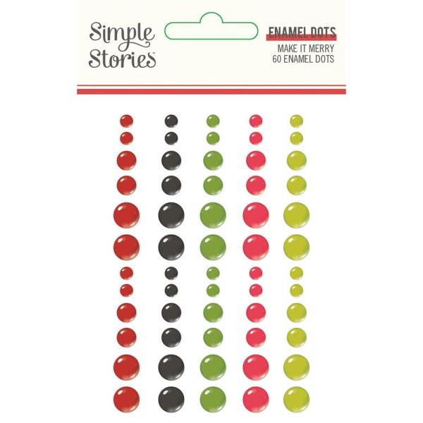 Simple Stories   Make it Merry  Enamel Dots