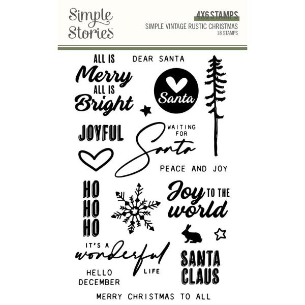 Simple Stories -  Vintage Rustic Christmas - Clearstamp - Stempel