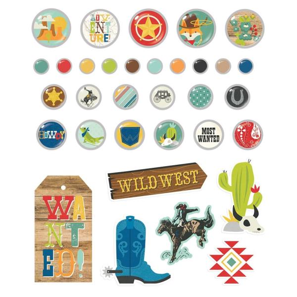 Simple Stories   Howdy!  Decorative Brads