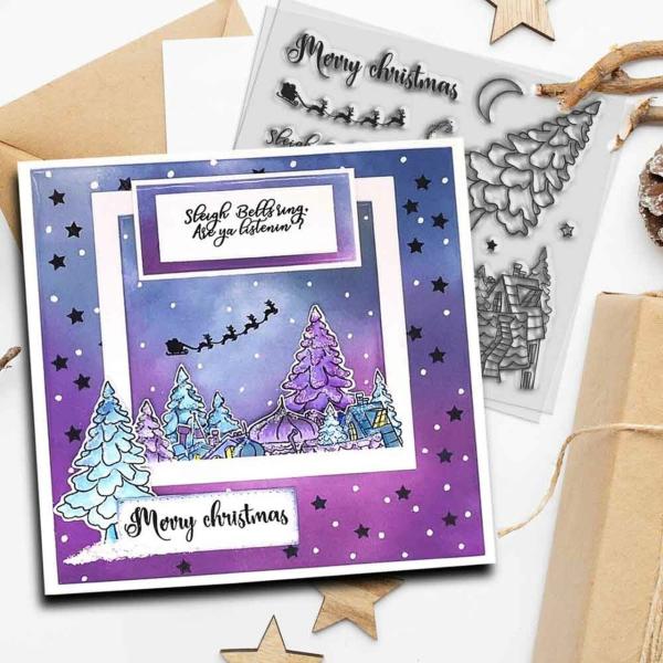 Polkadoodles Stempel "Night Sky" Clear Stamp-Set