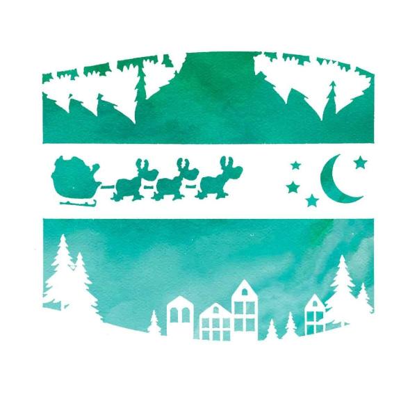 Polkadoodles Stencil Scenic Christmas - Schablone  (PD8214)