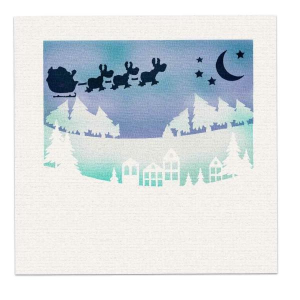 Polkadoodles Stencil Scenic Christmas - Schablone  (PD8214)